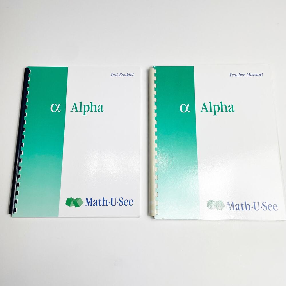 Math U See Alpha Test Booklet & Teacher Manual Single Digit Add/Sub Homeschool